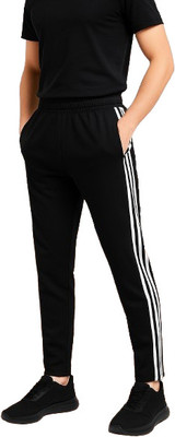 ARMAANEMPORIUM Striped Men Black Track Pants