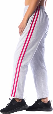 London Hills Striped Women Grey Track Pants