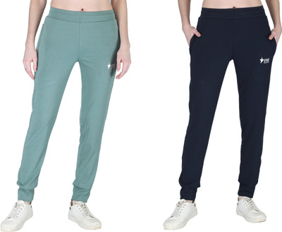 STAR THE VISION Printed Women Light Blue, Blue Track Pants