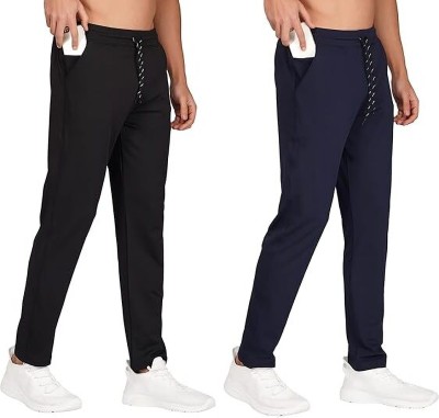 requin Solid Men Black, Dark Blue Track Pants