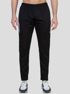 Zeffit Solid Men Black Track Pants