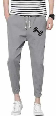 TIARO Self Design Men Grey Track Pants