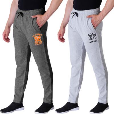 Kartblack Graphic Print Men Grey Track Pants