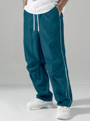 Rajovati Solid Men Blue Track Pants