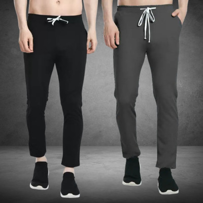 STYLERAGS Solid Men Black, Grey Track Pants