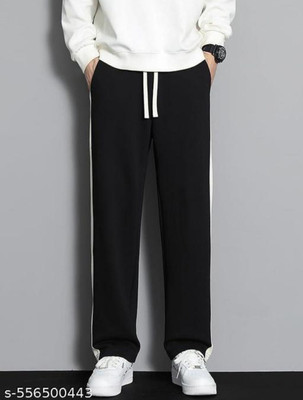 Easy choise Solid Men Black Track Pants