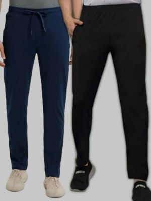 M2kFASHION Solid Men Black Track Pants
