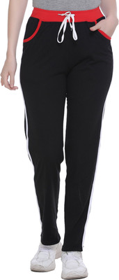 HouseOfCommon Striped Women Black Track Pants