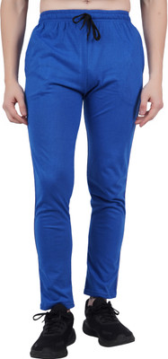 Zoby Solid Men Light Blue Track Pants