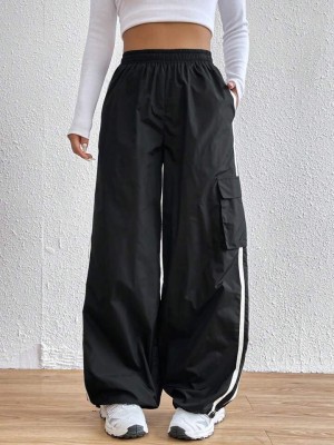 TABADTOD ENTERPRISES Striped Women Black Track Pants