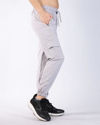 SmallTry Solid Men Silver Track Pants
