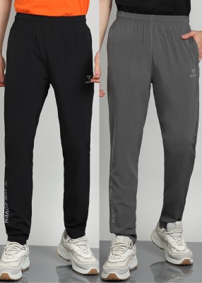 The Zoven Solid Men Grey Track Pants