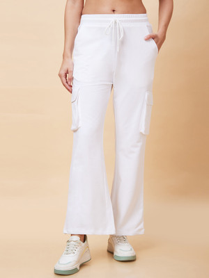 Globus Solid Women White Track Pants