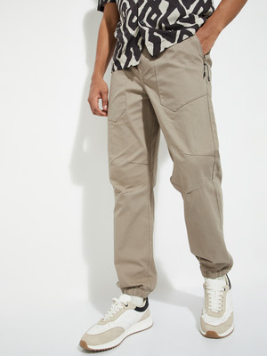 MAX Solid Men Yellow Track Pants