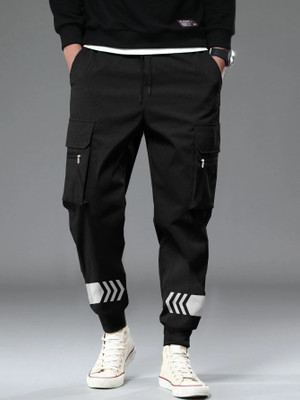 TRIPR Printed Men Black Track Pants