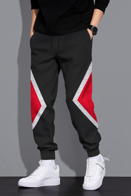 KELONBRO Colorblock Men Black, Red Track Pants