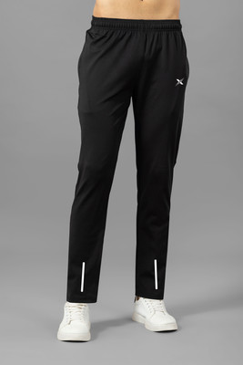 MISSILLE Solid Men Black Track Pants