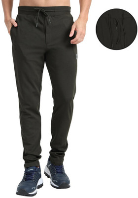 RJ WAHAN Solid Men Green Track Pants