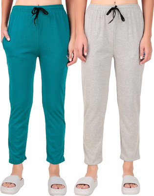 FASHIONHOUSETS Solid Women Blue, Grey Track Pants