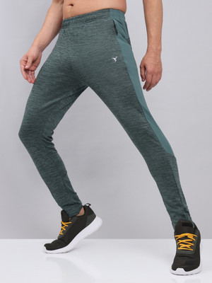 TECHNOSPORT Solid Men Green Track Pants
