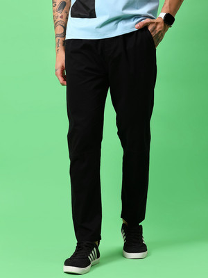 V-MART Solid Men Black Track Pants