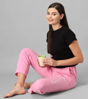 RENU FASHIONS Printed Women Pink Track Pants