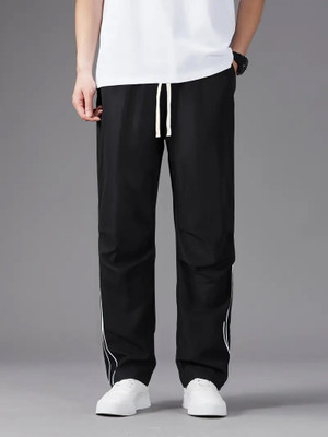 Rajovati Solid Men Black Track Pants