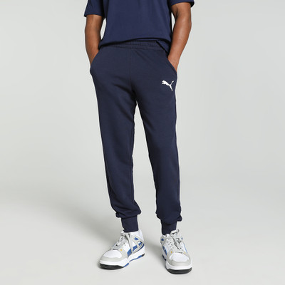 PUMA Solid Men Blue Track Pants