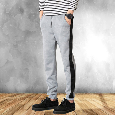 Tee town Colorblock Men Grey Track Pants