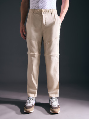 Pepe Jeans Solid Men Beige Track Pants