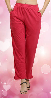 elegance redefined Self Design Women Red Track Pants