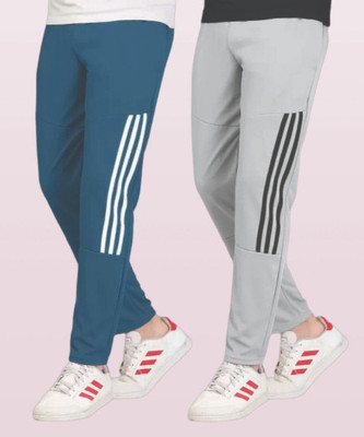 THE SARTHI FASHION WORLD Striped Men Blue, Grey Track Pants