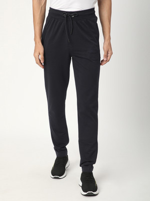 Stitch Hub Solid Men Blue Track Pants