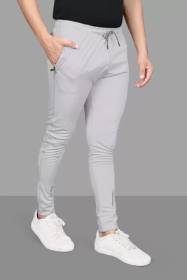 GLADLY Solid Men Silver Track Pants
