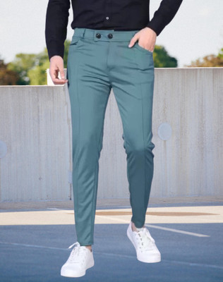 Nitya TrackP Solid Men Blue Track Pants