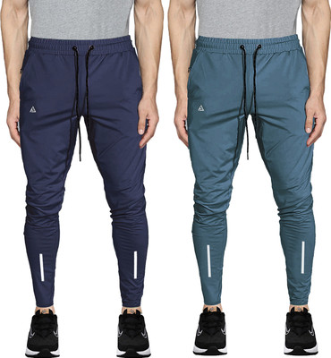 AVOLT Solid Men Blue, Grey Track Pants