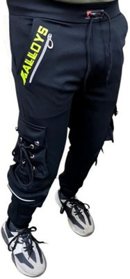 Mindsart GENZ Striped Men Black Track Pants