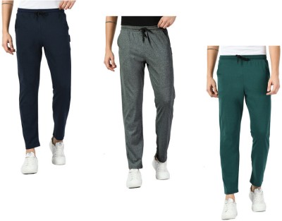 KAVYA Solid Men Dark Blue, Silver, Green Track Pants