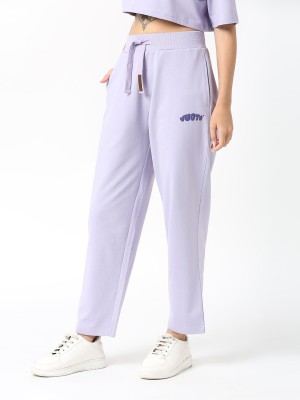 VUOTO Printed Women Purple Track Pants