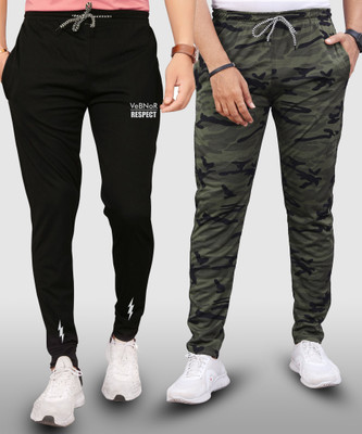 VeBNoR Solid Men Black, Green Track Pants