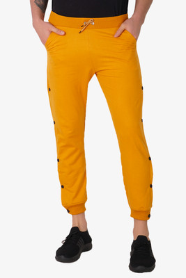 MindsArt Solid Men Beige Track Pants