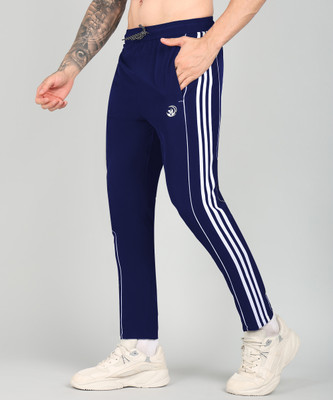GNOCKFACE Striped Men Blue Track Pants