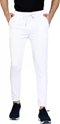 SHREEVASA Solid Men White Track Pants
