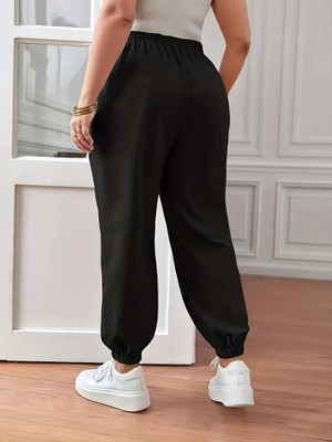 TRUFFLEGUM Solid Women Black Track Pants