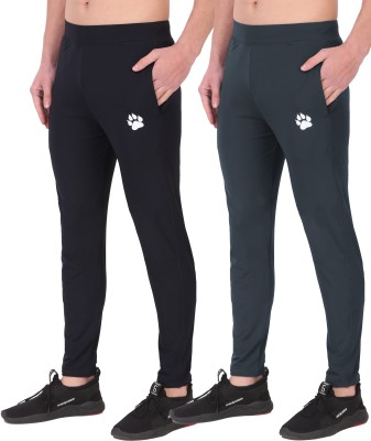 Wolf Runner Solid Men Black, Grey Track Pants