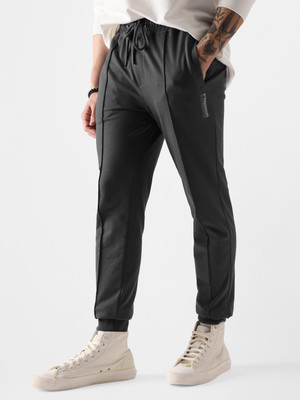 The Souled Store Graphic Print Men Grey Track Pants
