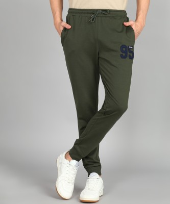 Alan Jones Solid Men Green Track Pants