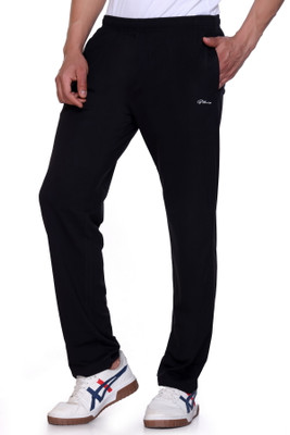 A&Y Solid, Printed Men Black Track Pants