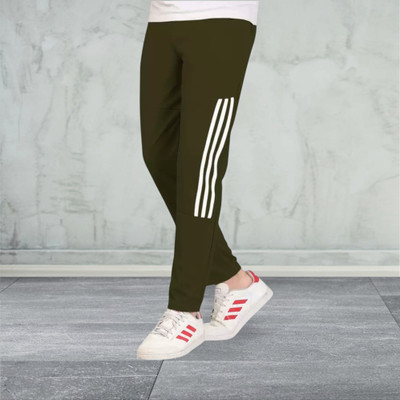 Covetvolo Ent Striped Men Green Track Pants