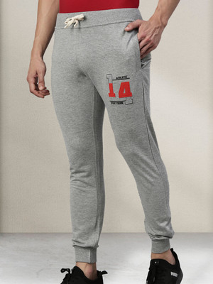 JOVEN Solid Men Grey Track Pants